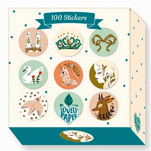 Набор мини-наклеек Люсиль, 100 стикеров (Djeco, DD03700)